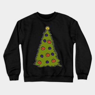 Spooky Pumpkin Halloween Tree Crewneck Sweatshirt